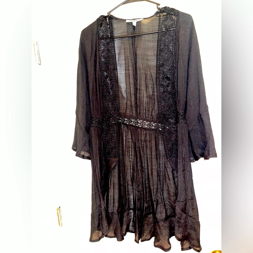 black lace cardigan